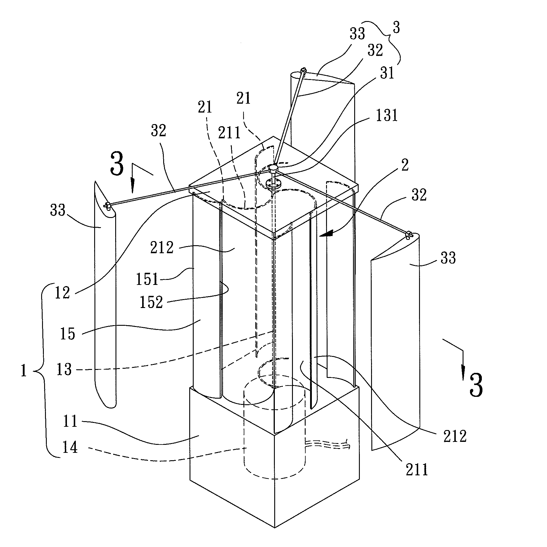 Wind power turbine