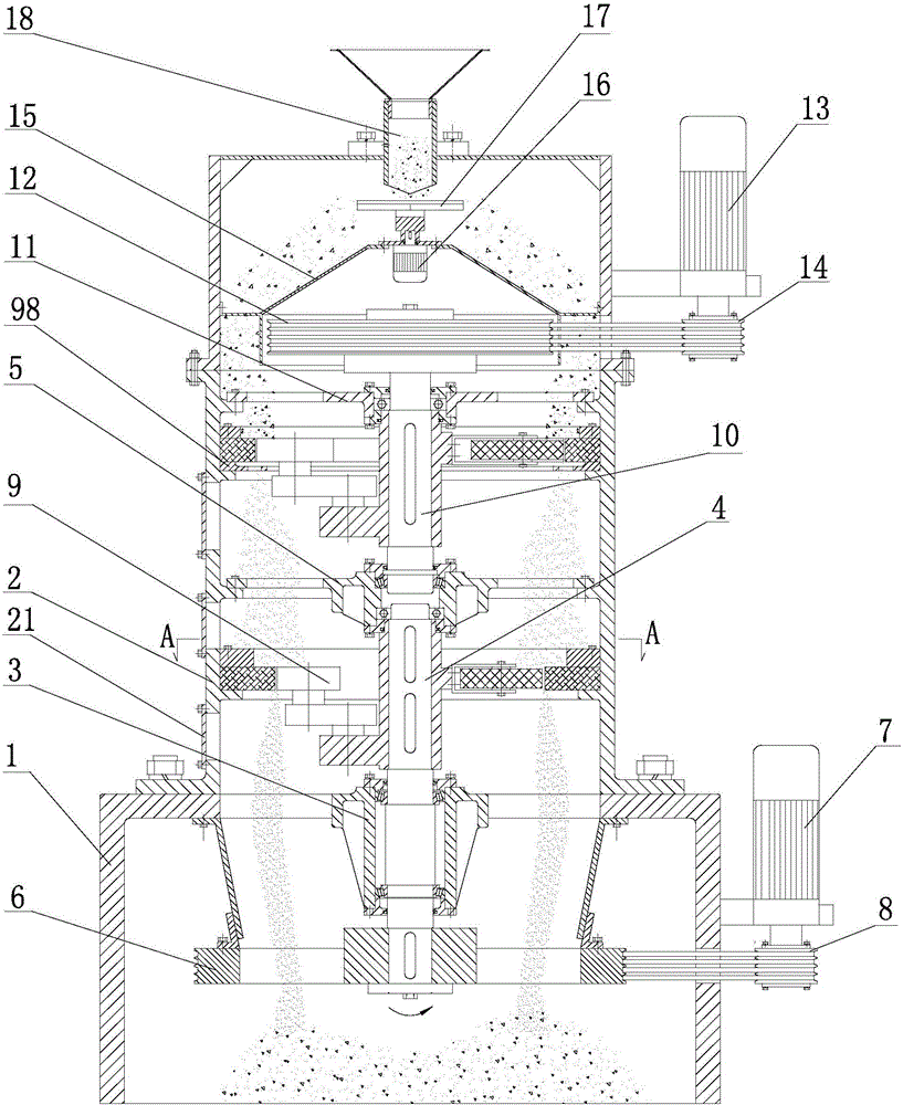 Two-layer dual-drive vertical ring mill