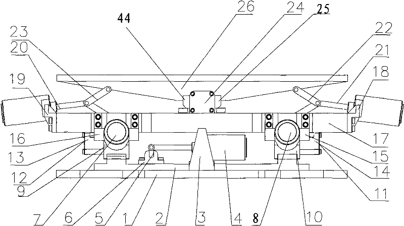 Pneumatic non-spherical processing clamp with adjustable inclination angle