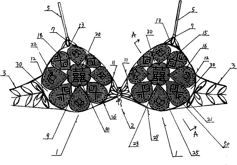 Whole of hollow outer convex bowl-shaped cover body and breast cover manufactured by utilizing cover body