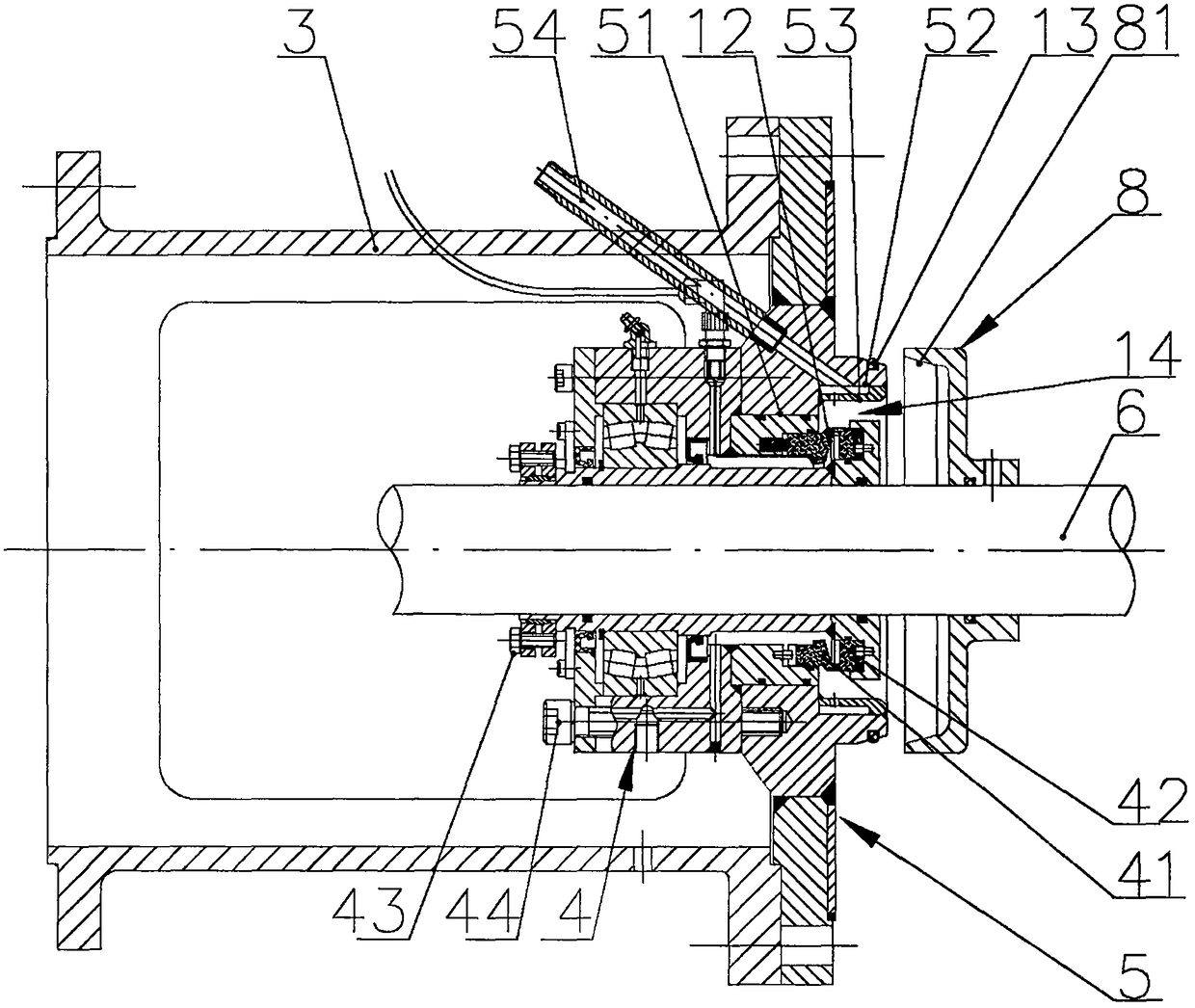 Intelligent side-in type stirrer capable of replacing shaft seal with raw materials