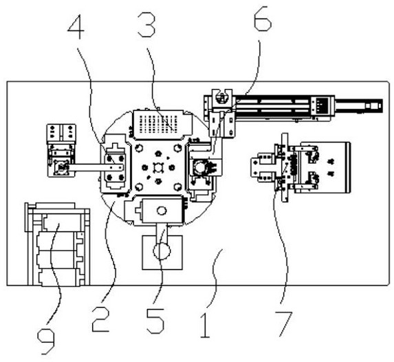 Block bonding and combining equipment capable of accurately positioning, taking and placing lower plate