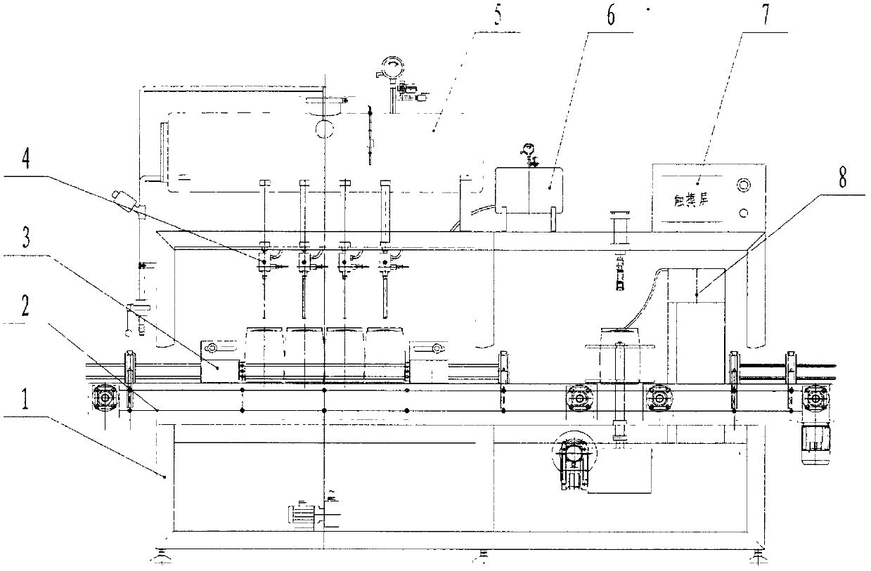 Full-automatic double-cylinder equal difference pressure asepsis filling and sealing machine