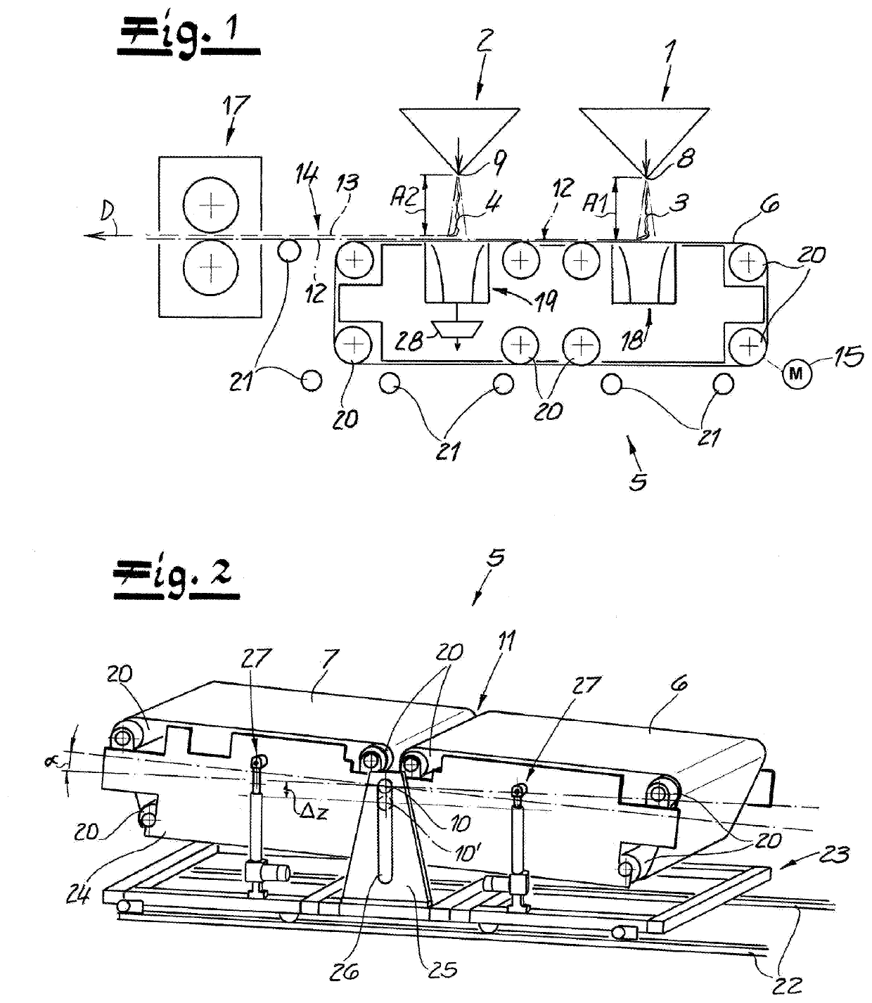 Apparatus for making melt-blown multilayer nonwoven