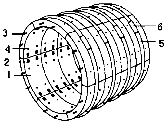 Composite supporting structure, construction system and method