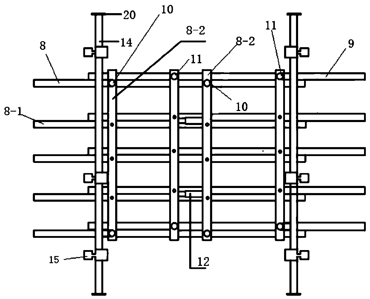 Composite supporting structure, construction system and method