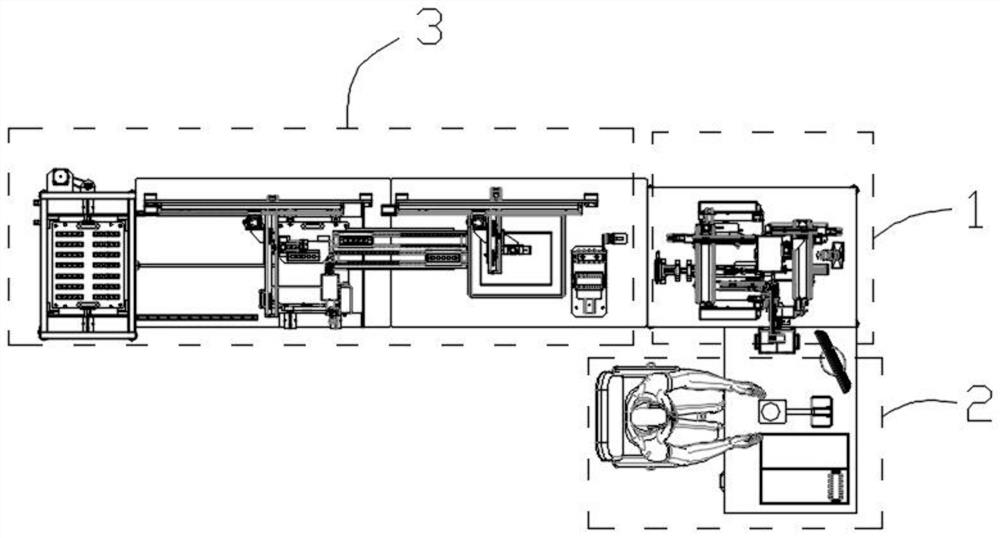 A production line for producing electric ignition head brackets