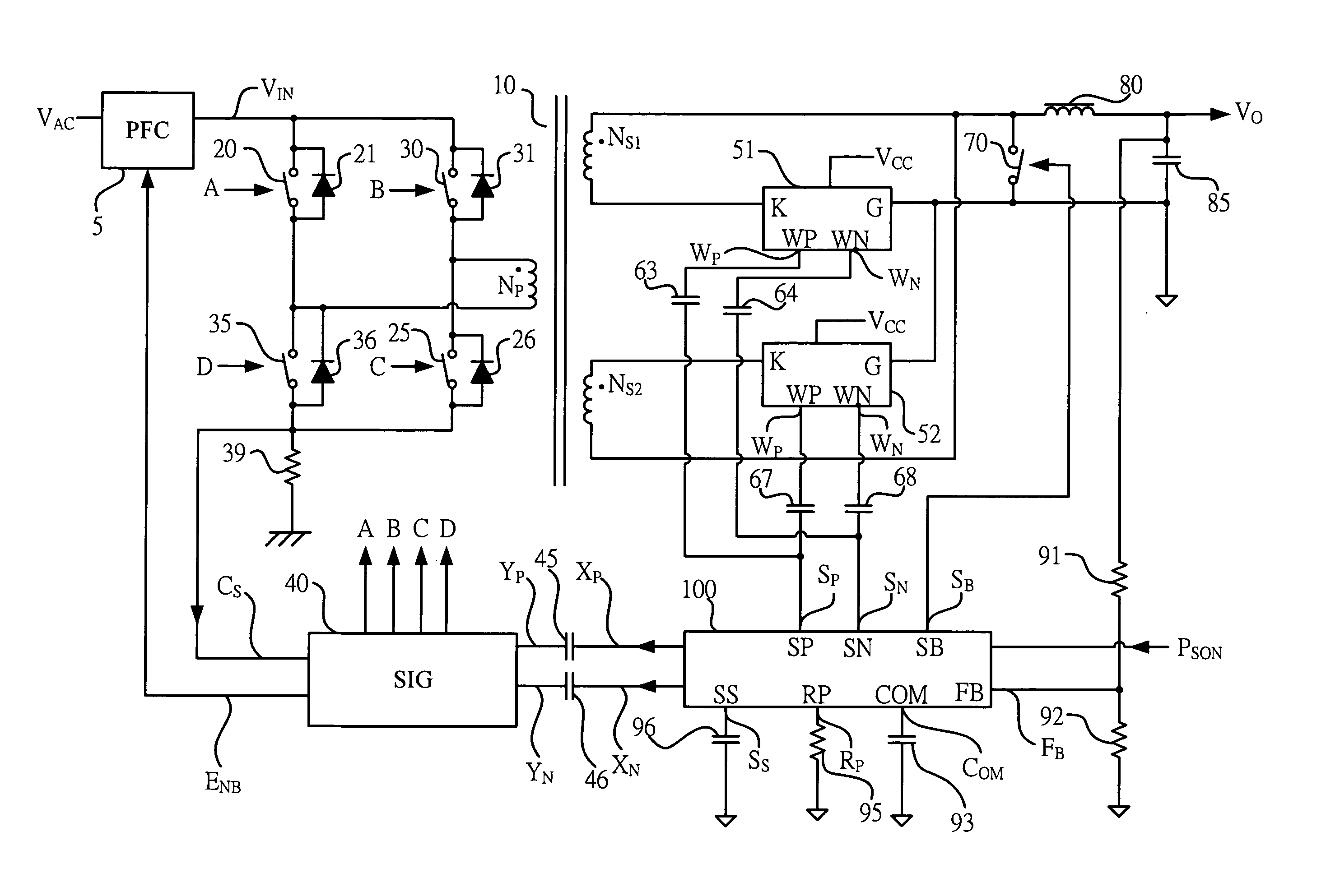 Method and apparatus of providing synchronous regulation for offline power converter