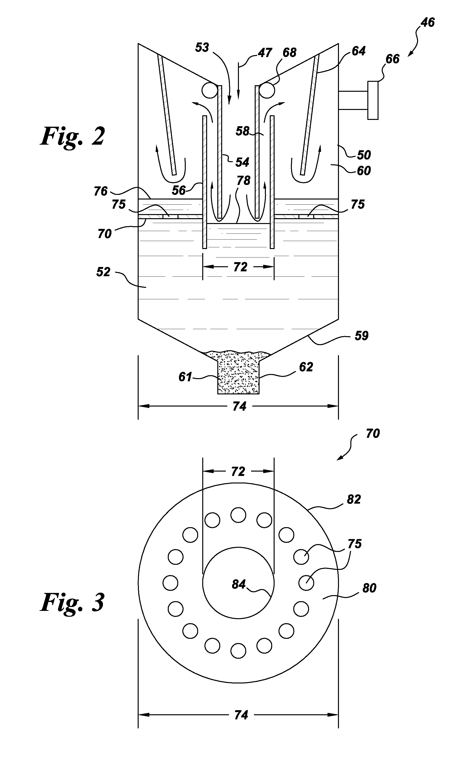 Gasification quench chamber and scrubber assembly