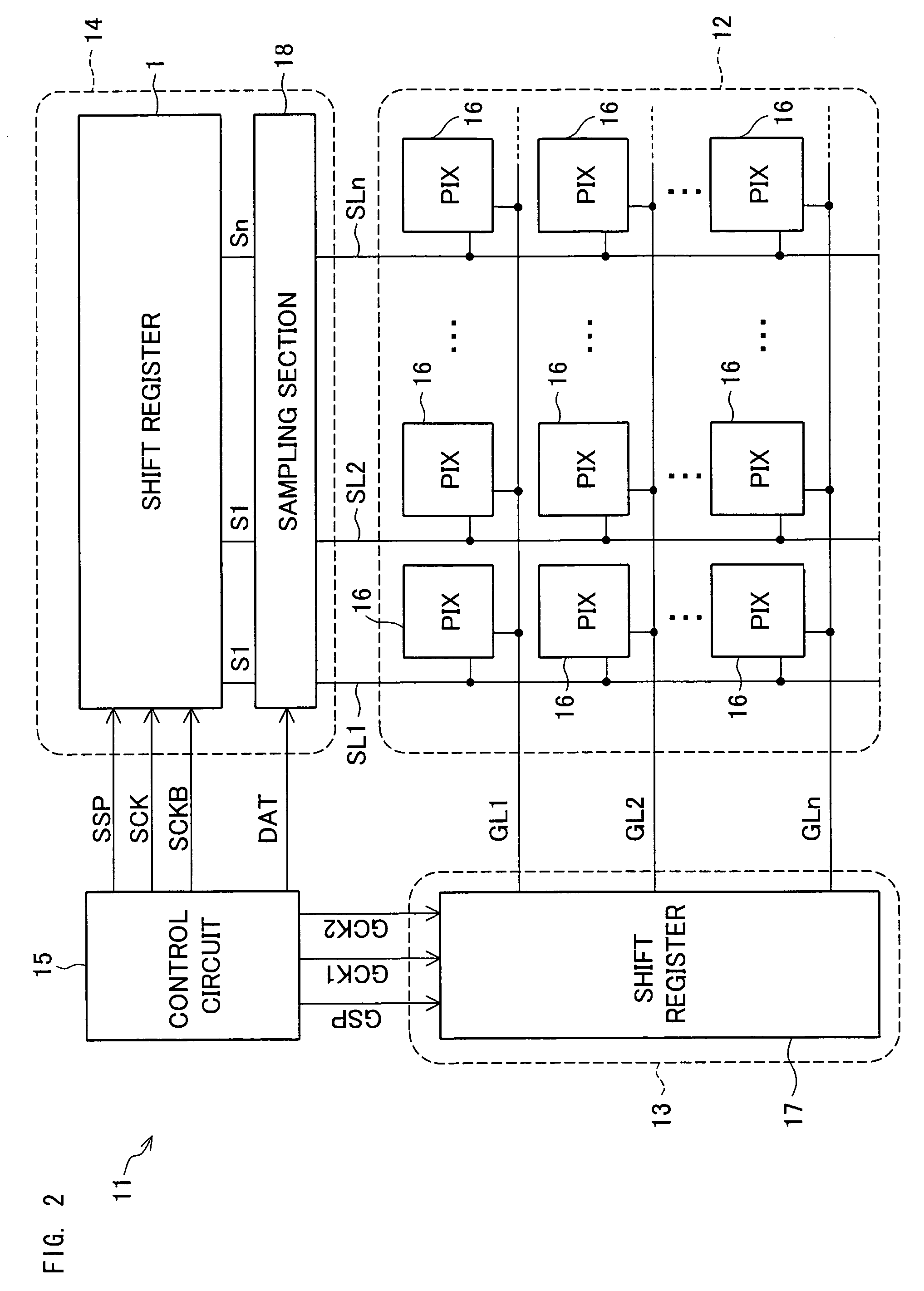 Flip-flops, shift registers, and active-matrix display devices