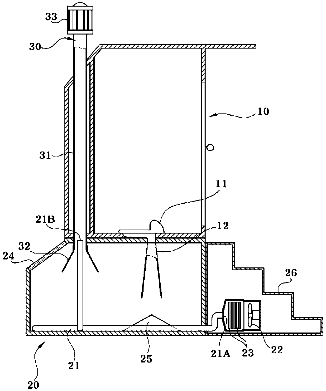 Excreta dehydration type toilet