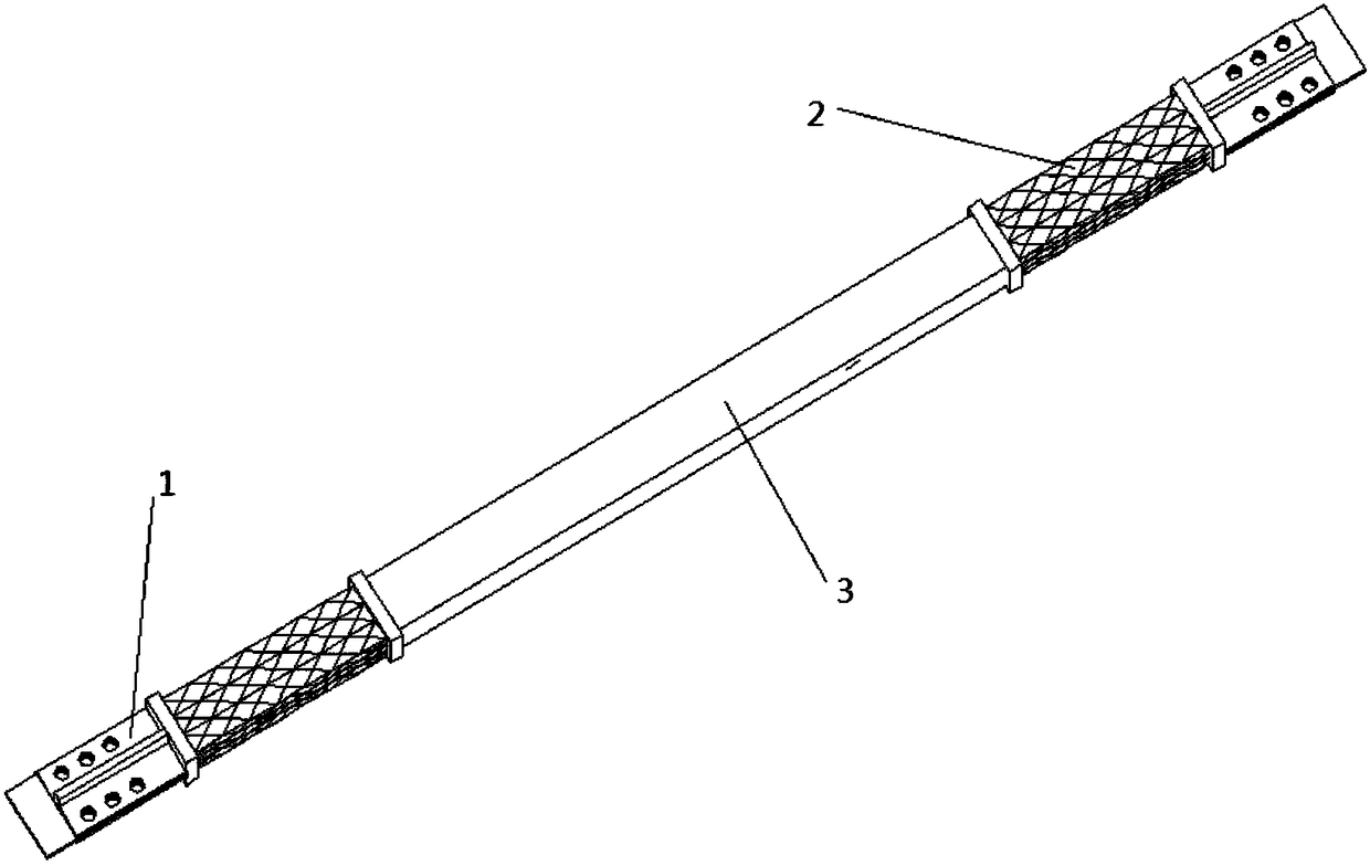 A buckling-controlled brace with bidirectional pyramidal energy-dissipating elements at its ends