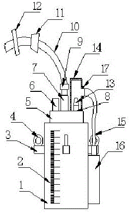 Negative-pressure indicating drainage bottle