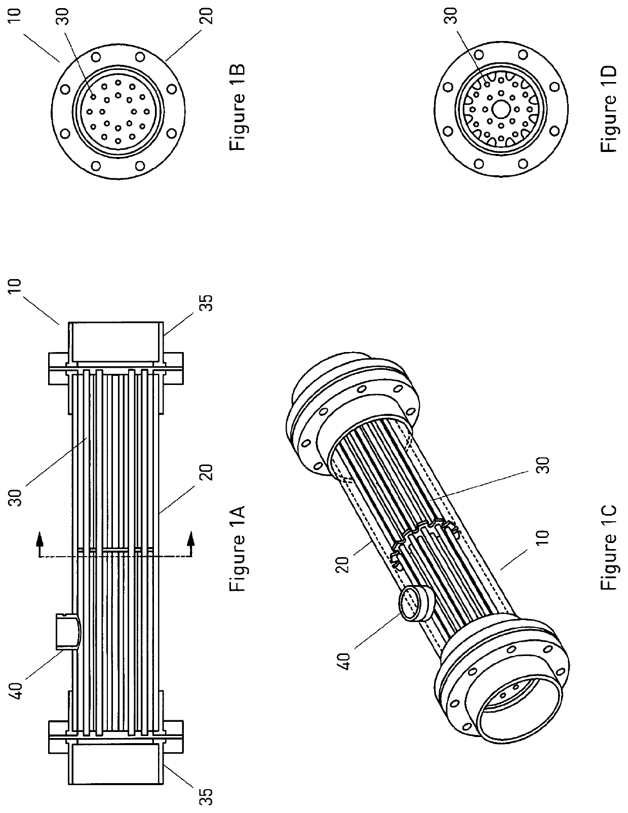 Tubular membrane with spiral flow