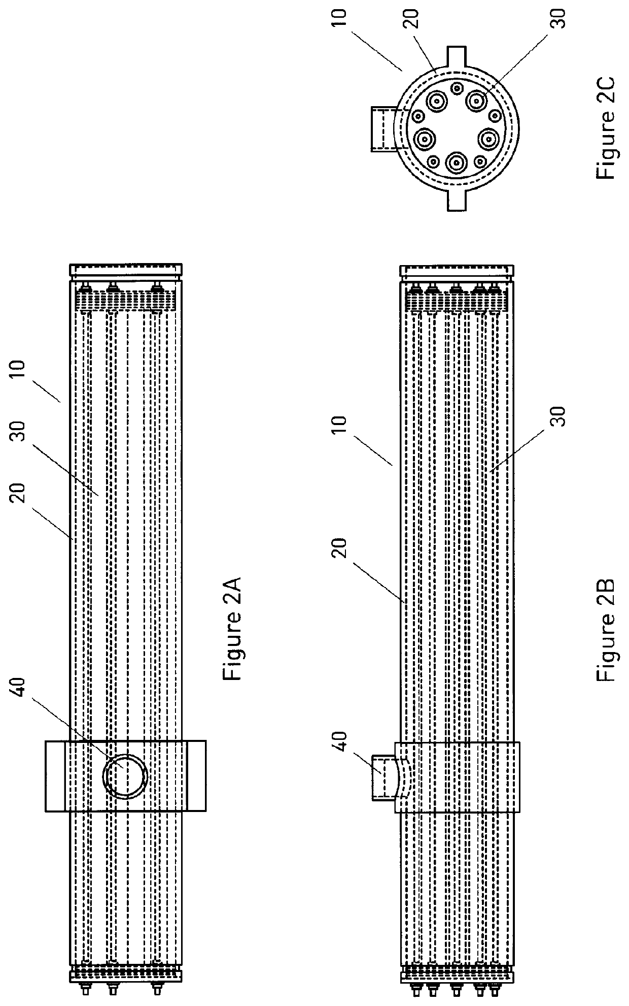 Tubular membrane with spiral flow