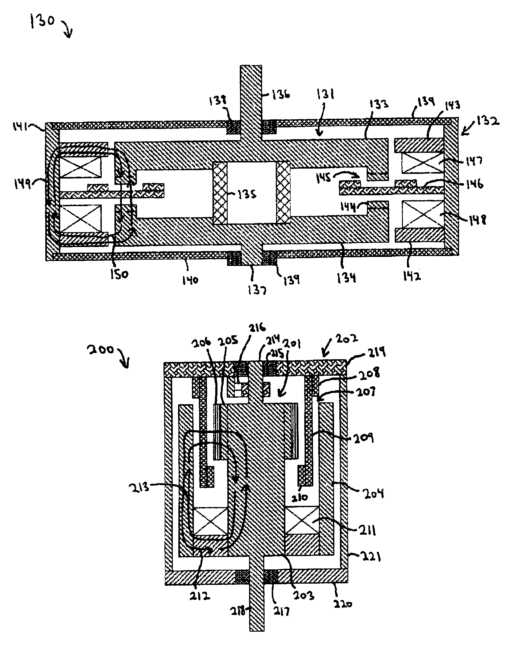 Compact heteropolar hybrid alternator-motor