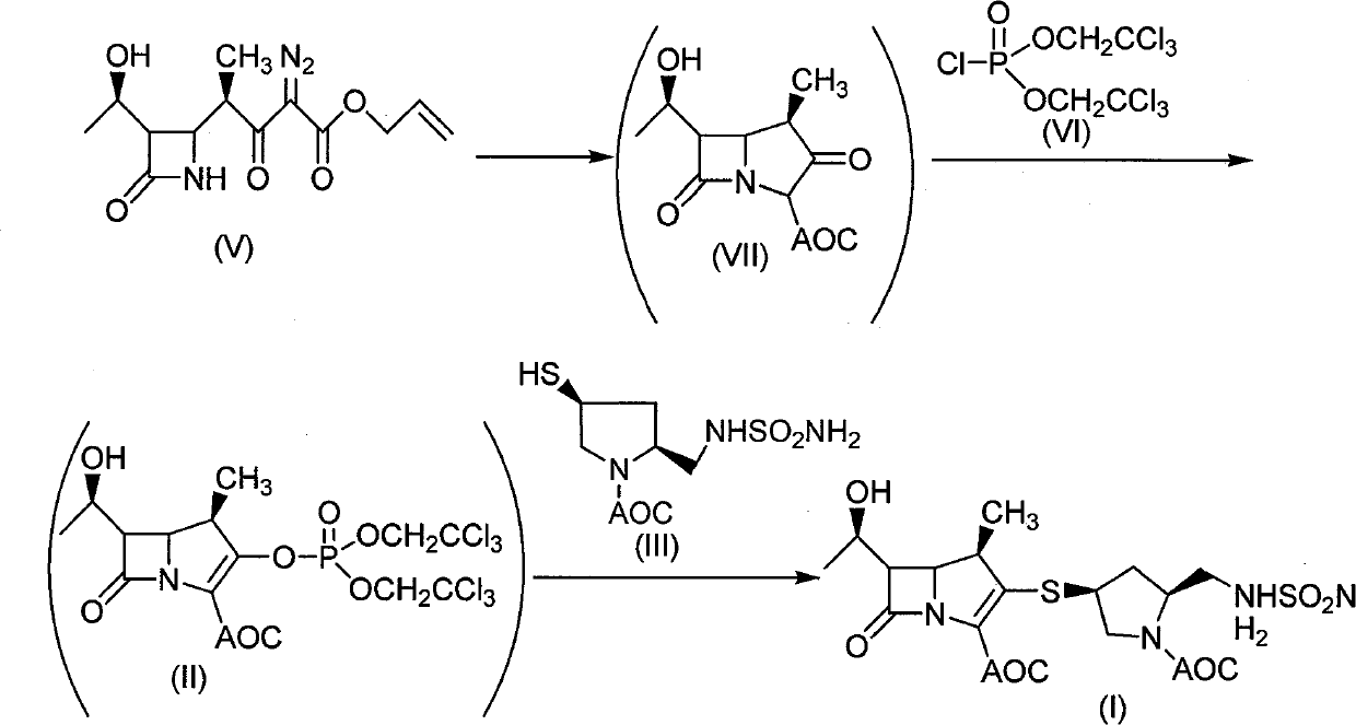 Method for preparing doripenem intermediate compound