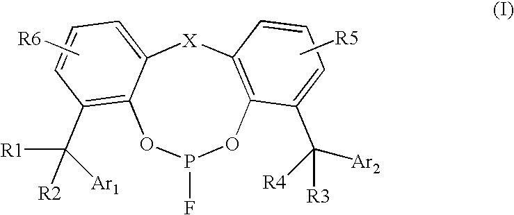 Fluorophosphite containing catalysts for hydroformylation processes