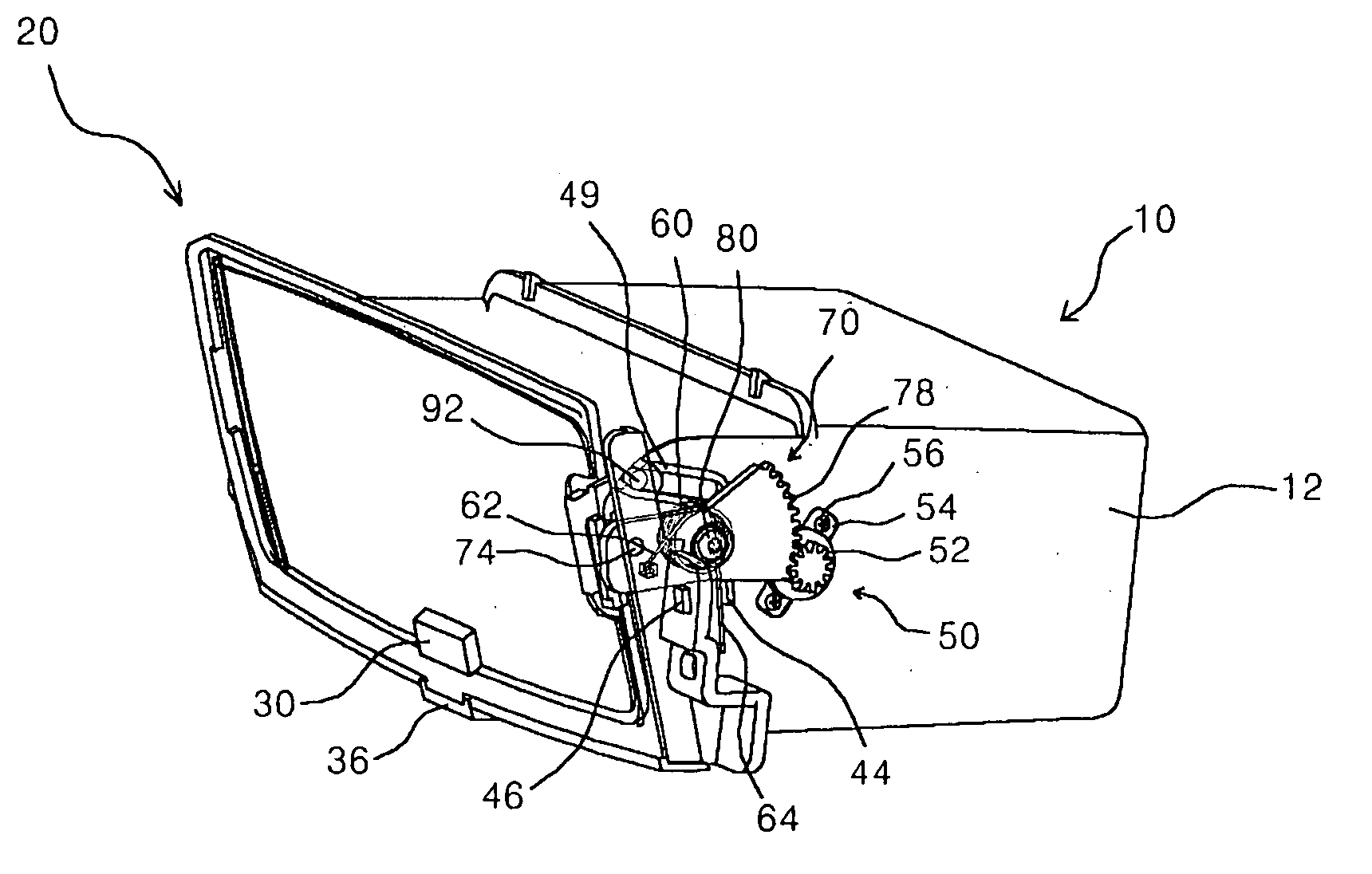 Open-type tray