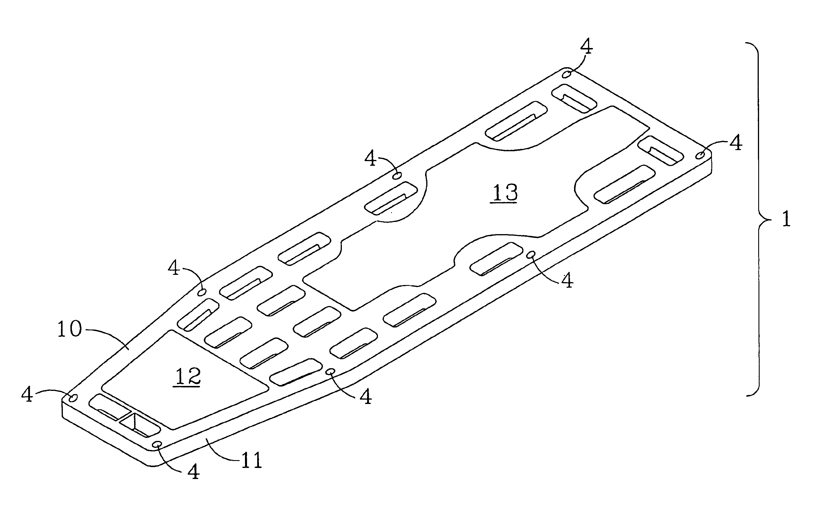 Padded x-ray compatible spine board