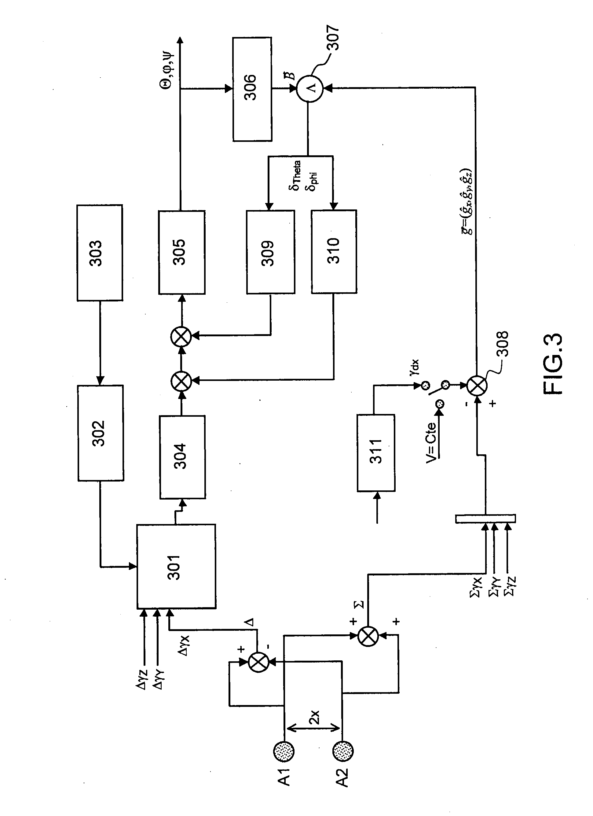 Method and system for determining the attitude of an aircraft by multi-axis accelerometric measurements