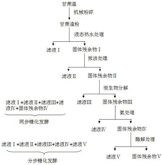 A kind of pretreatment method that utilizes bagasse to ferment and produce butanol