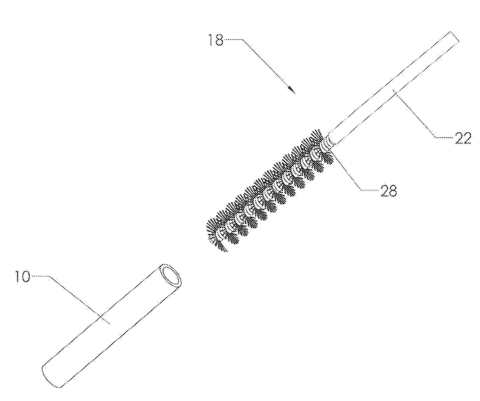 Abrading Device and Method for Creating Abrasions on a Membrane