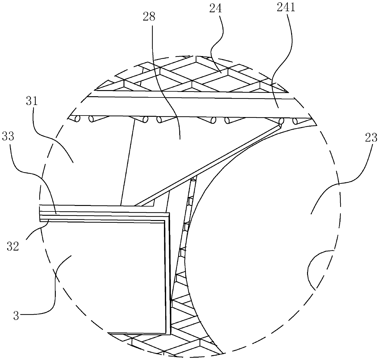 Discharging device for shot blasting machine