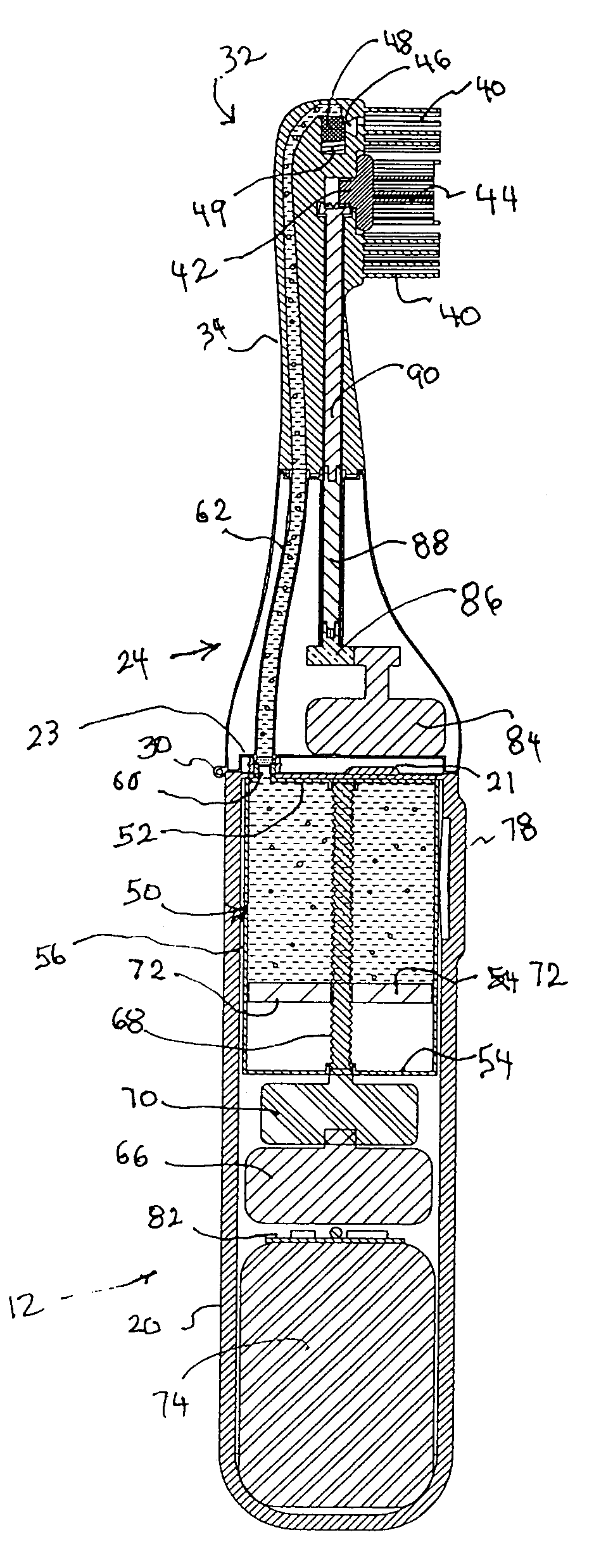 Toothpaste dispensing automatic toothbrush