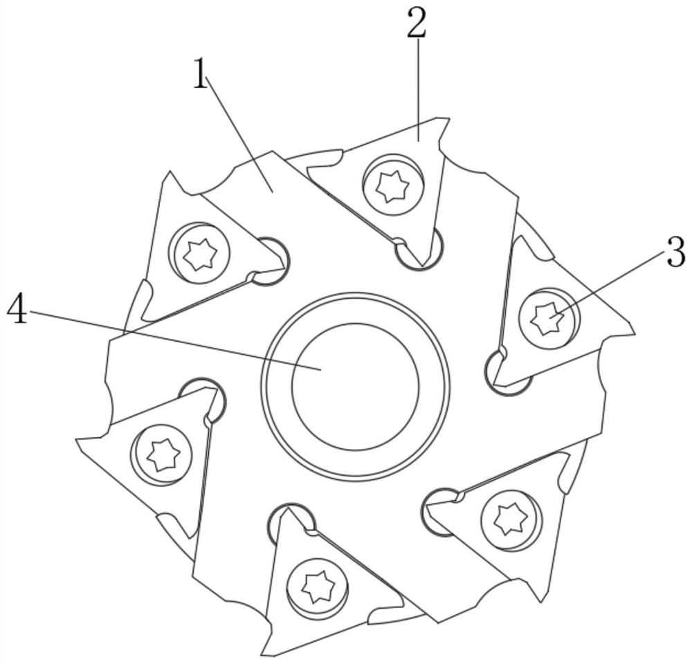 Indexable arc thread milling cutter based on aero-engine