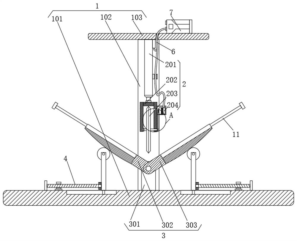 Recycling device for demolition steel of steel structure building