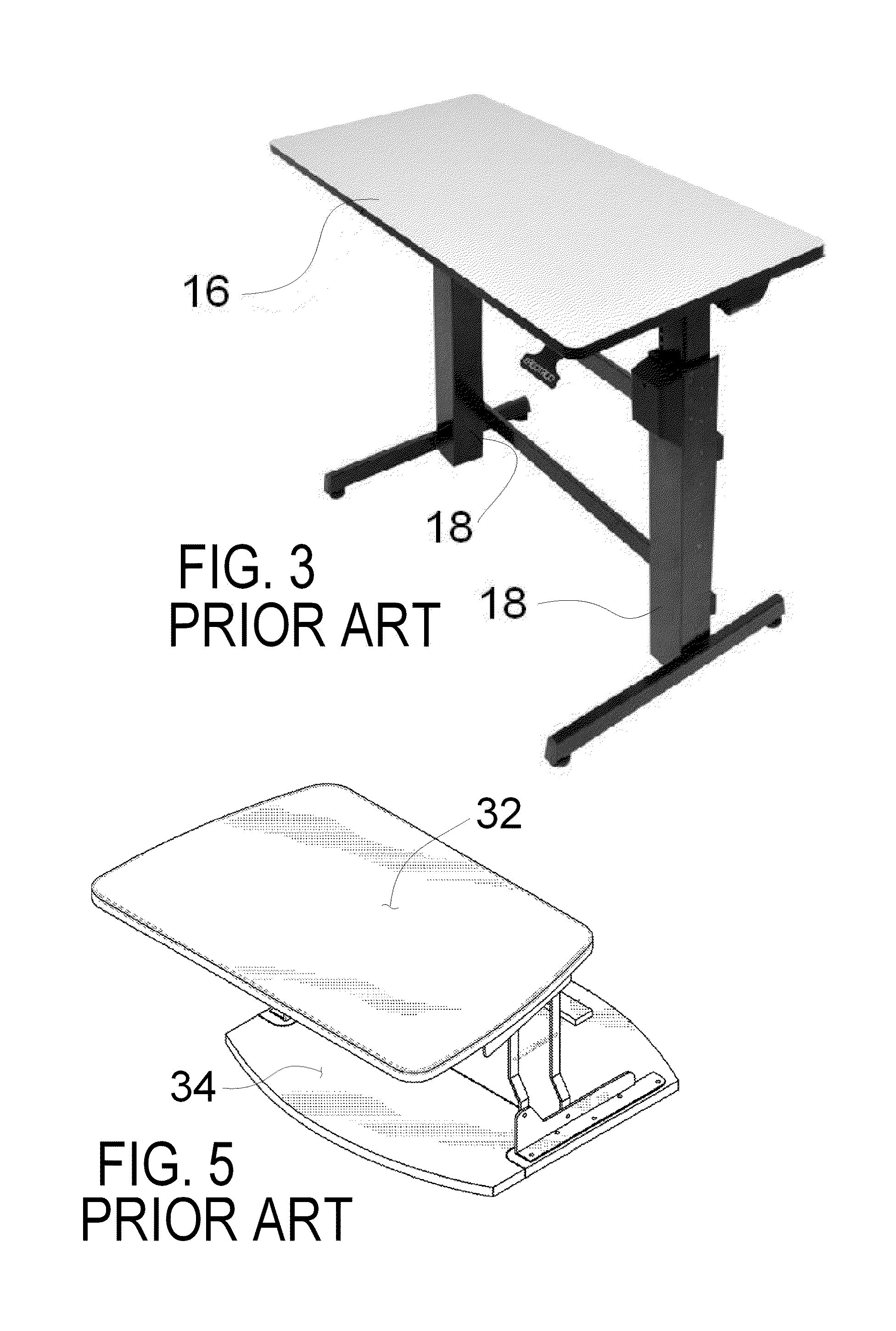 Desk mounted vertically adjustable stand up desk