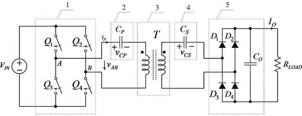 Constant current output type induction type wireless power transmission converter and parameter selection method thereof