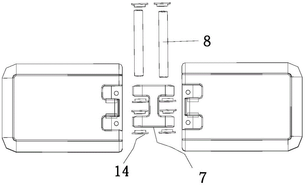 Hinge with separable shells