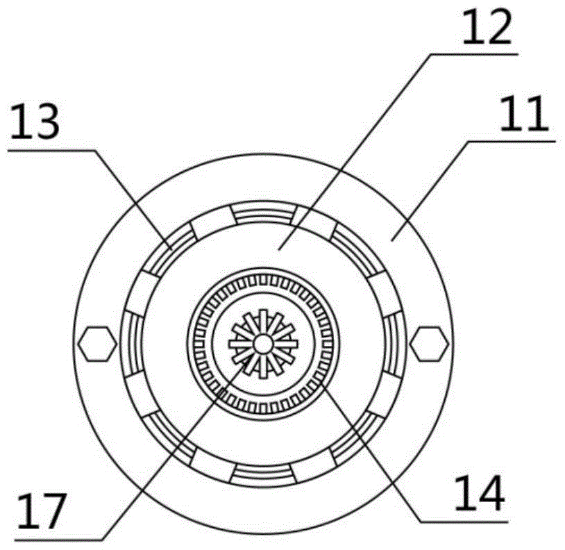 Reduction gear milling head with cooling holes