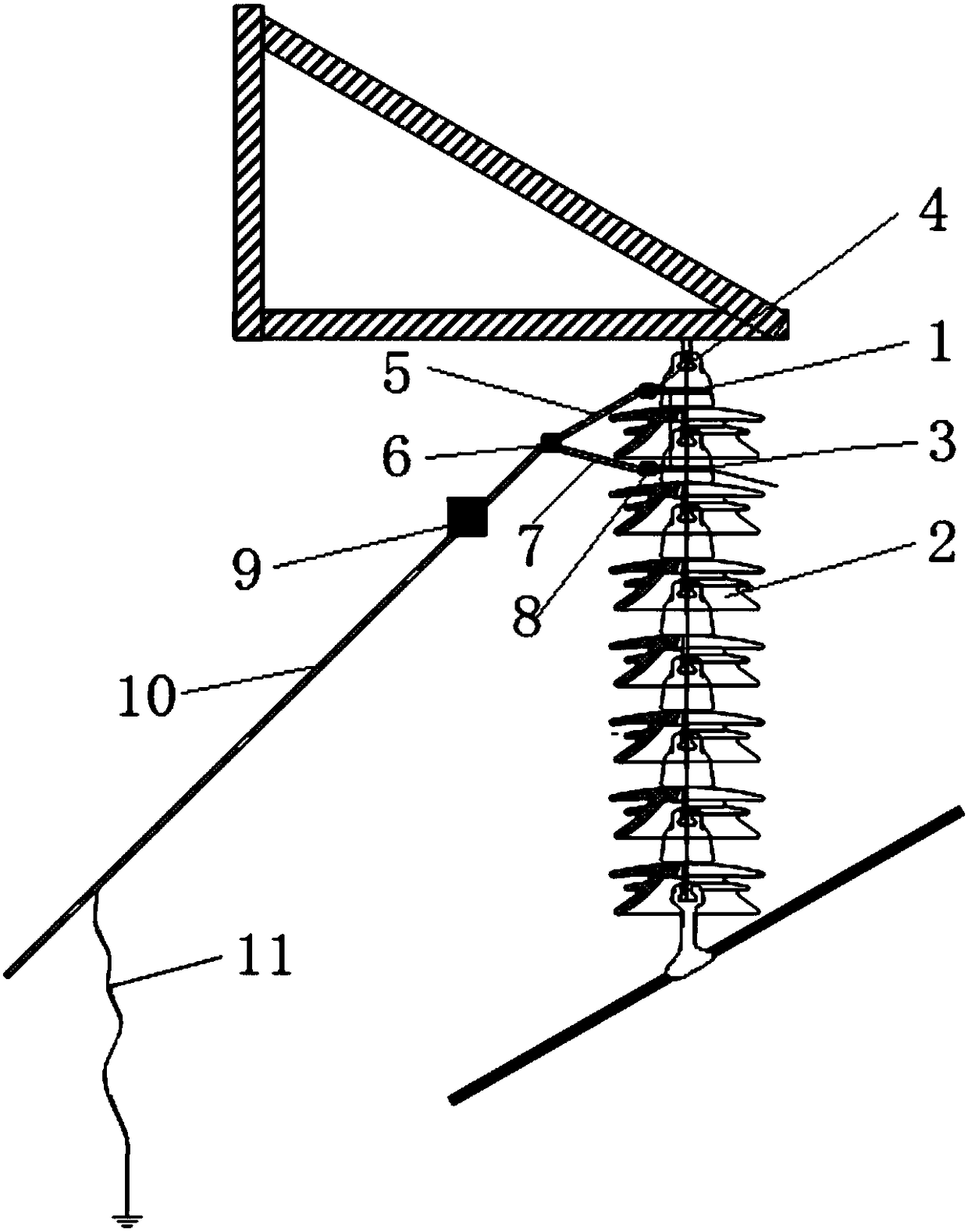 Insulator leakage current and zero value detection device