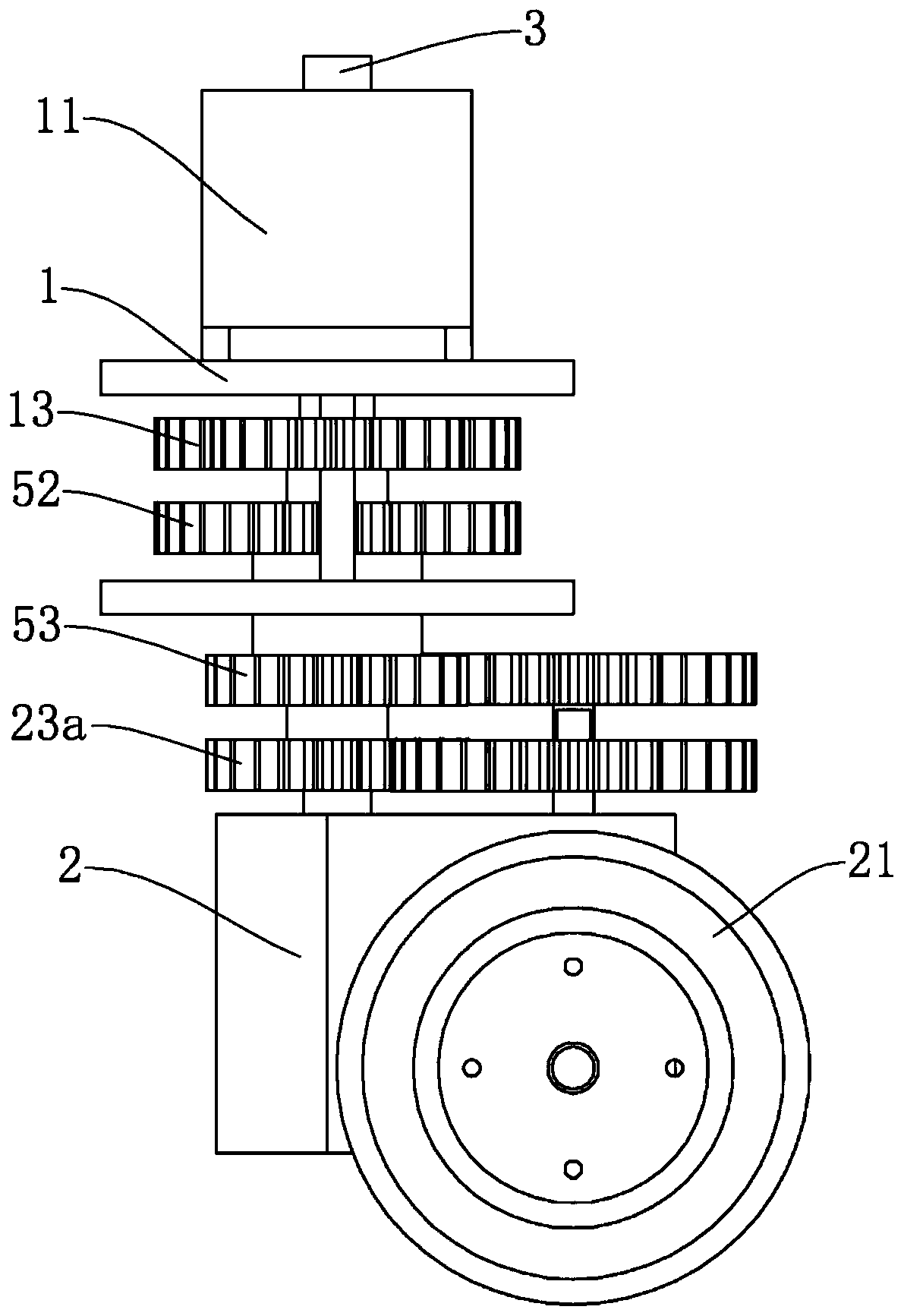 Double roller omni-directional power caster and omni-directional mobile platform of mobile robot