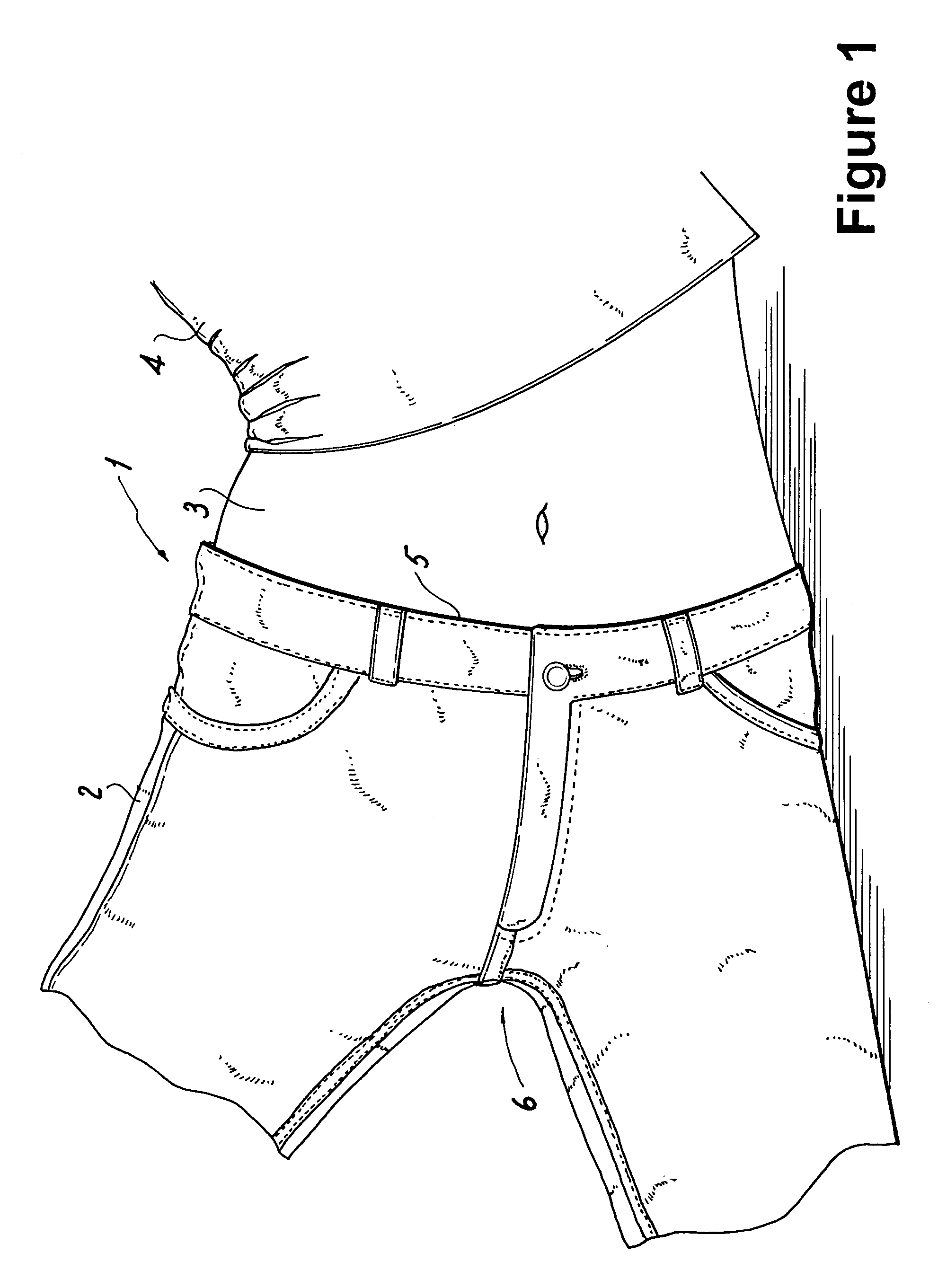 Waistless underwear alternative secret pants shield