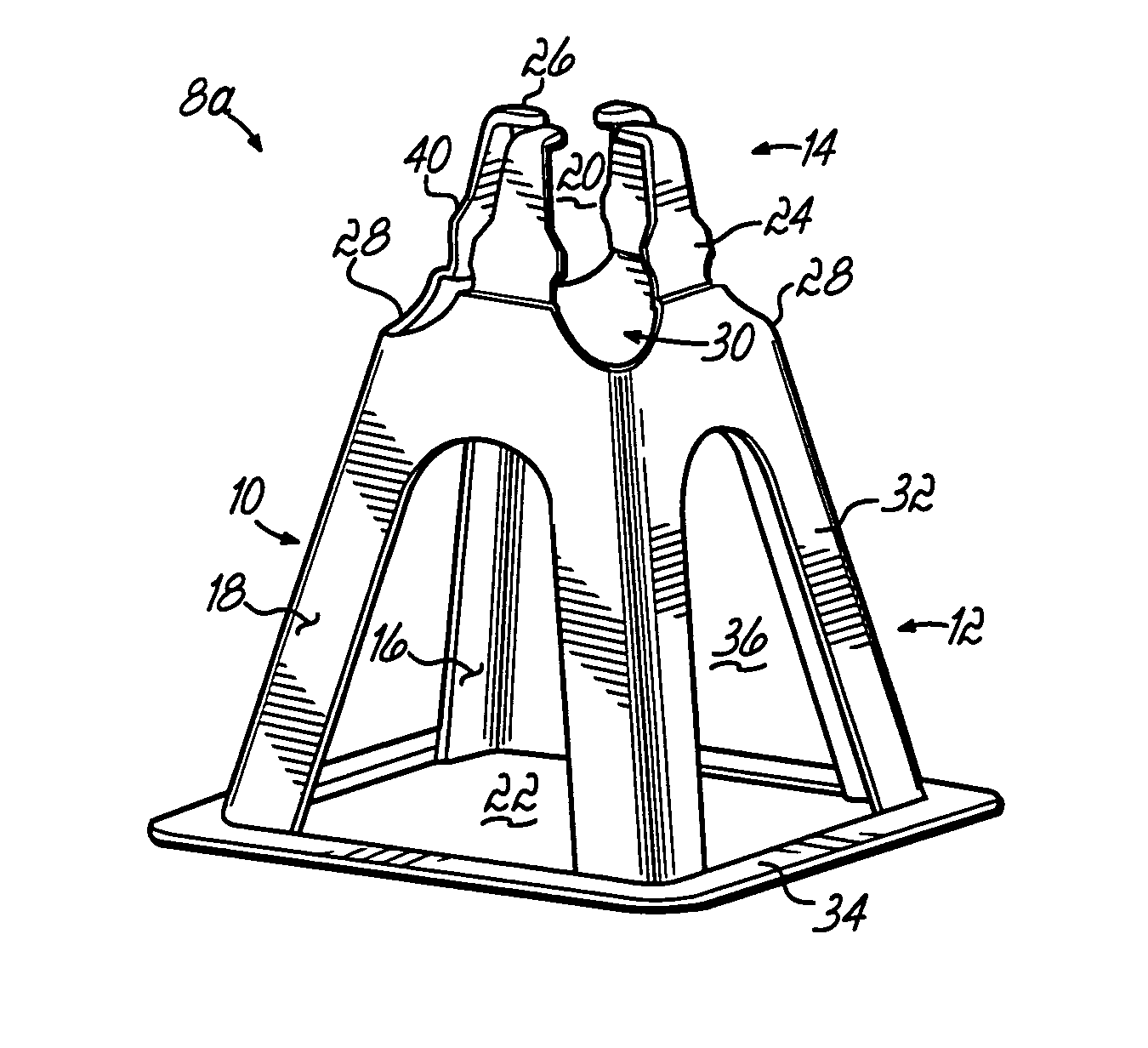 Post-tension intersection chair