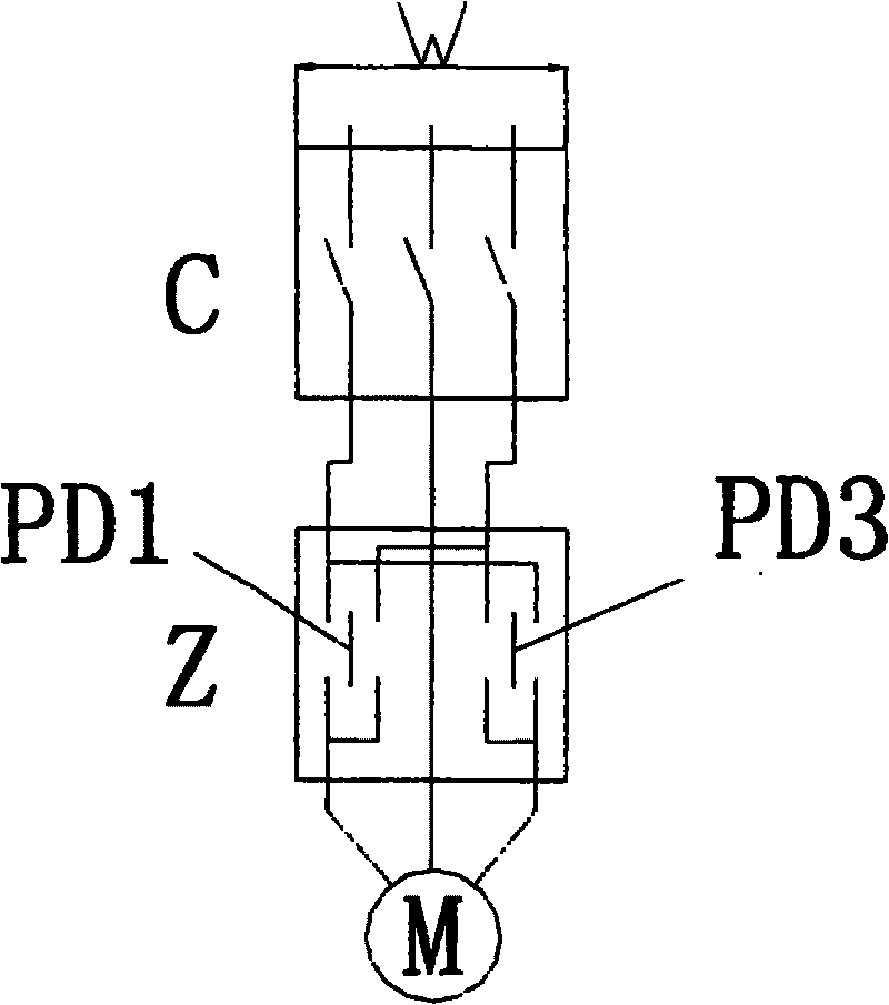 Switch device for switching multi-pole circuit