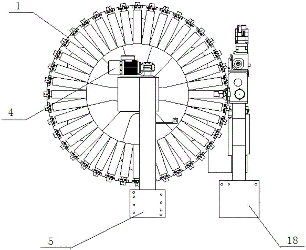 Disc type tool magazine for horizontal machining center