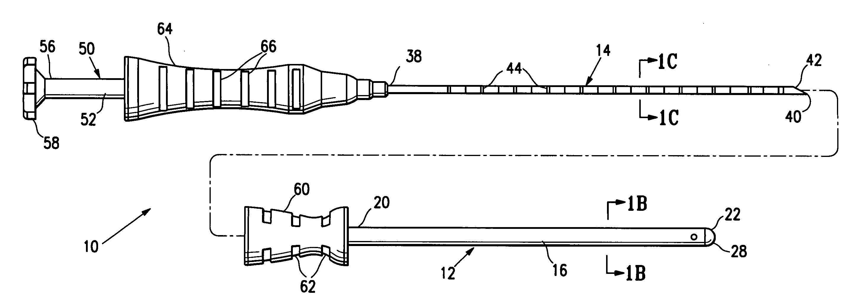 Marker delivery system with obturator