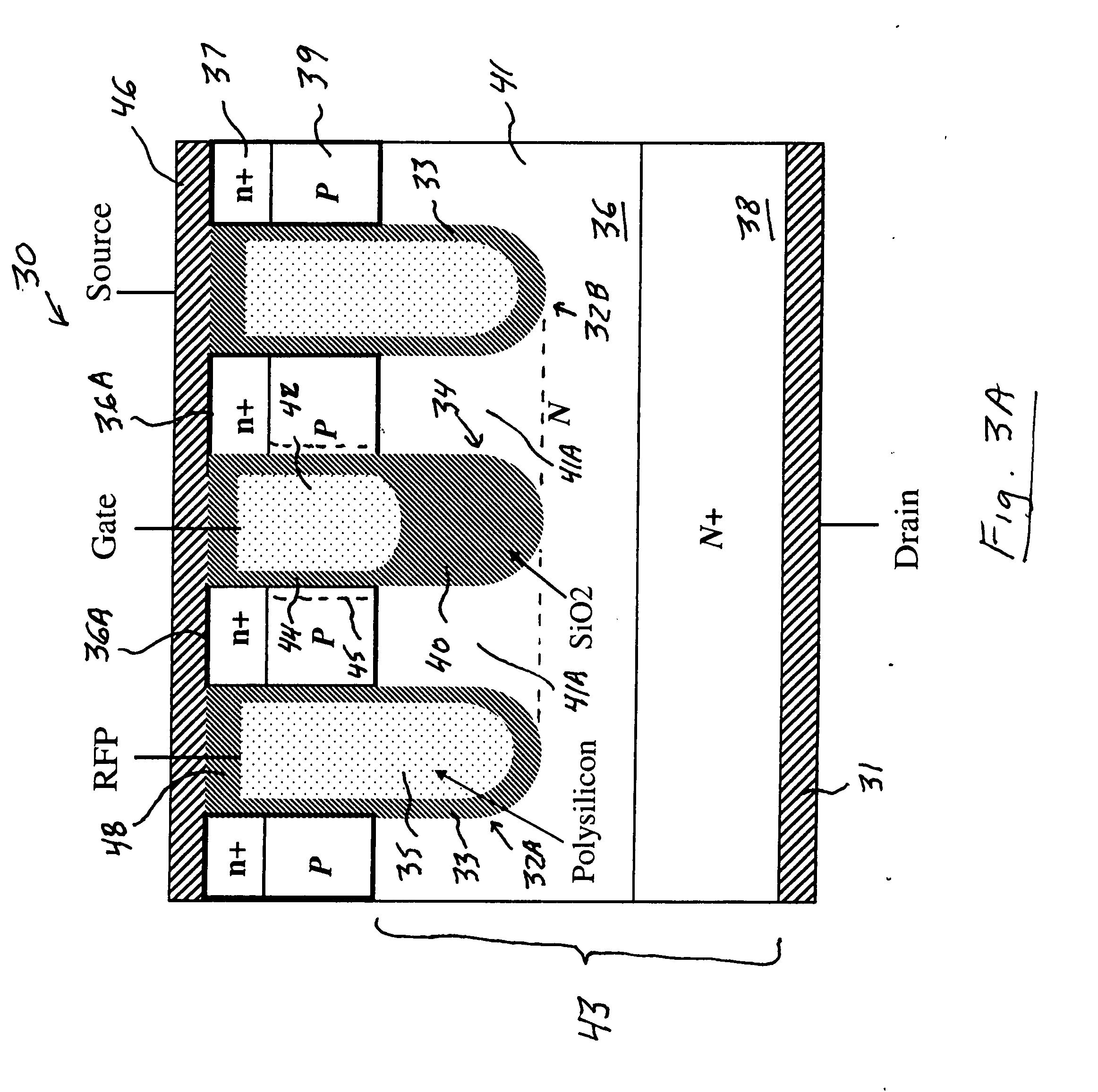 Power MOSFET with recessed field plate