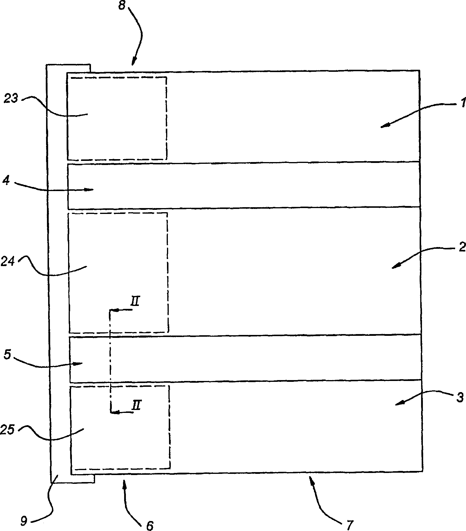 Laminate with fill layer