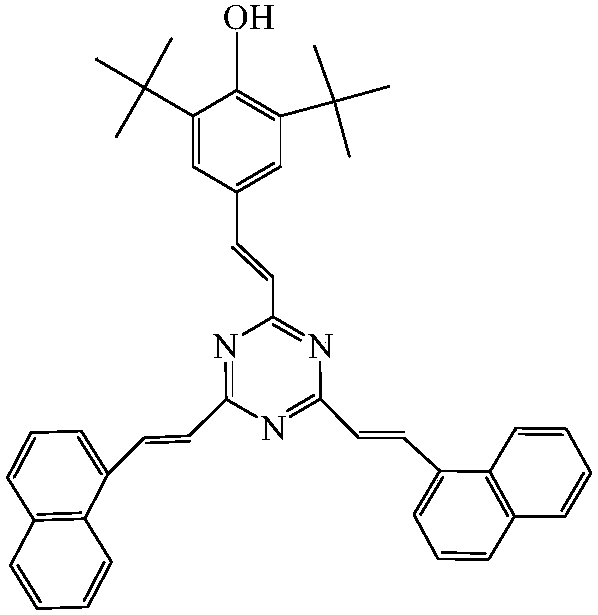 Anti-aging blue light conversion agent s-triazine derivative and preparation method thereof and prepared agricultural film