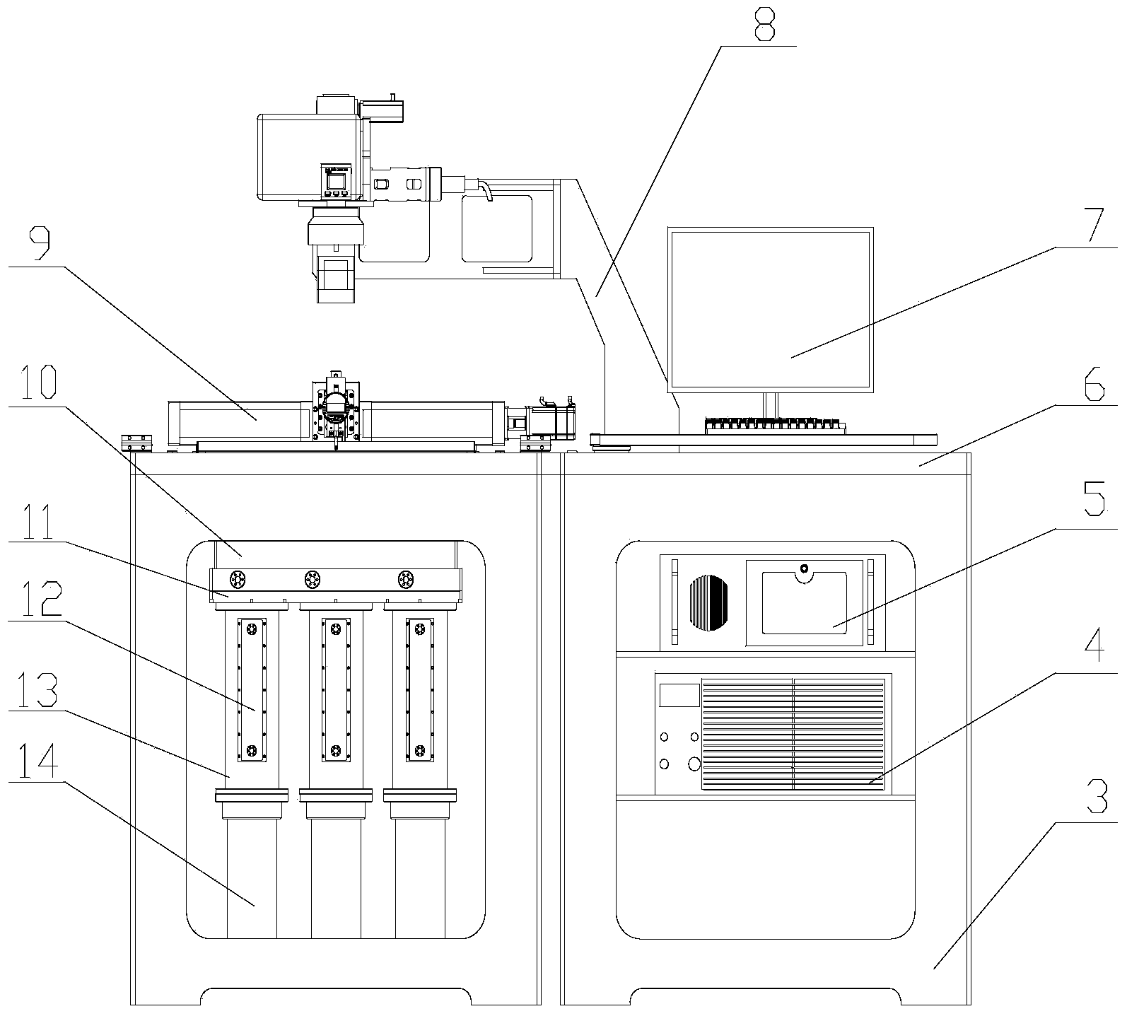 Novel metal powder melting and quick-molding machine