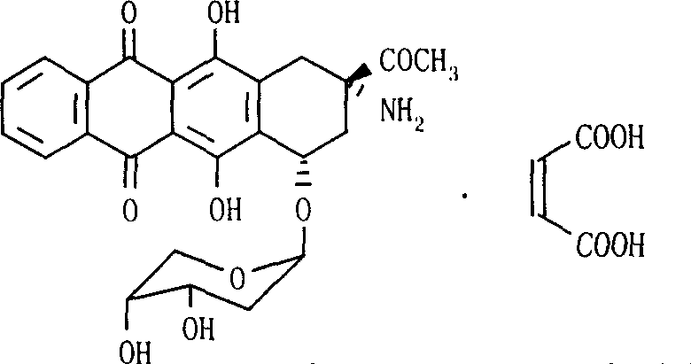 Ammonia maleate rubicin salt, and its preparing method and use