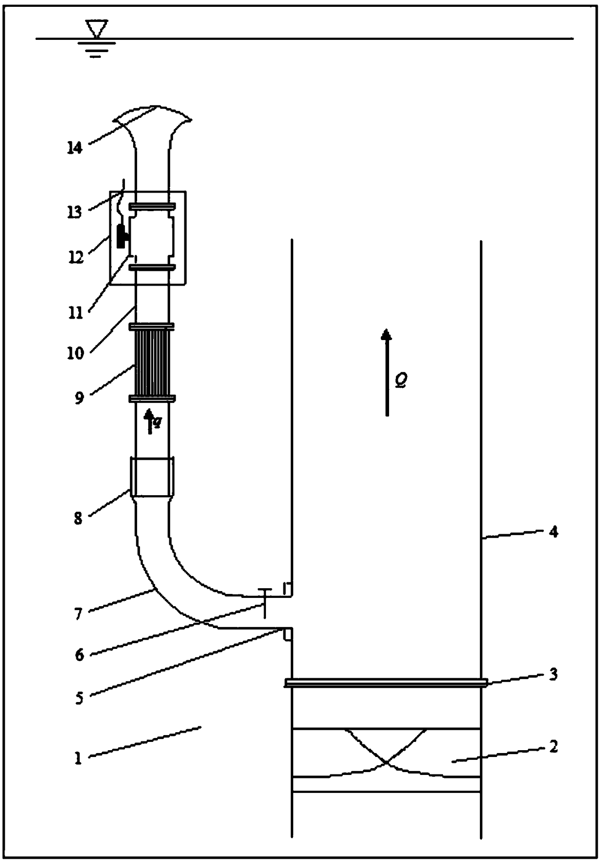 Flow measuring device and method