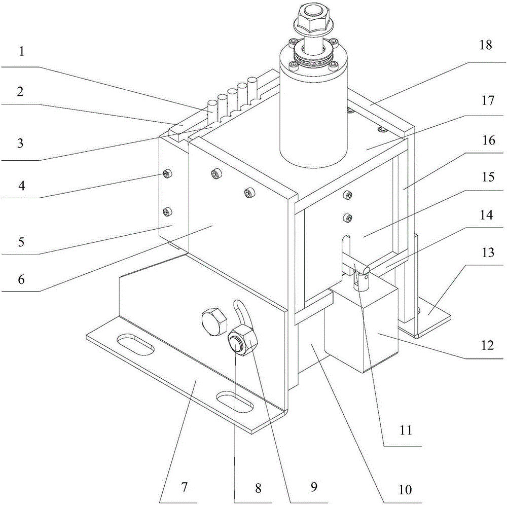 An elevator rope clamp for preventing accidental movement