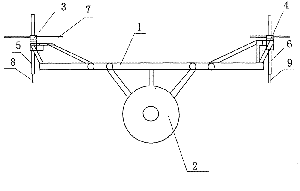 Trolley for transporting electric poles in field